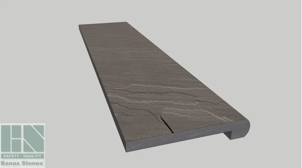 Banas Stones® Bullnose Rebated Coping - Slate Grey