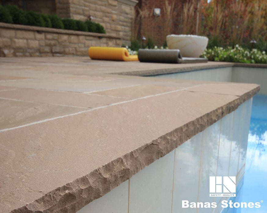 Banas Stones® Rockfaced Coping - Brown