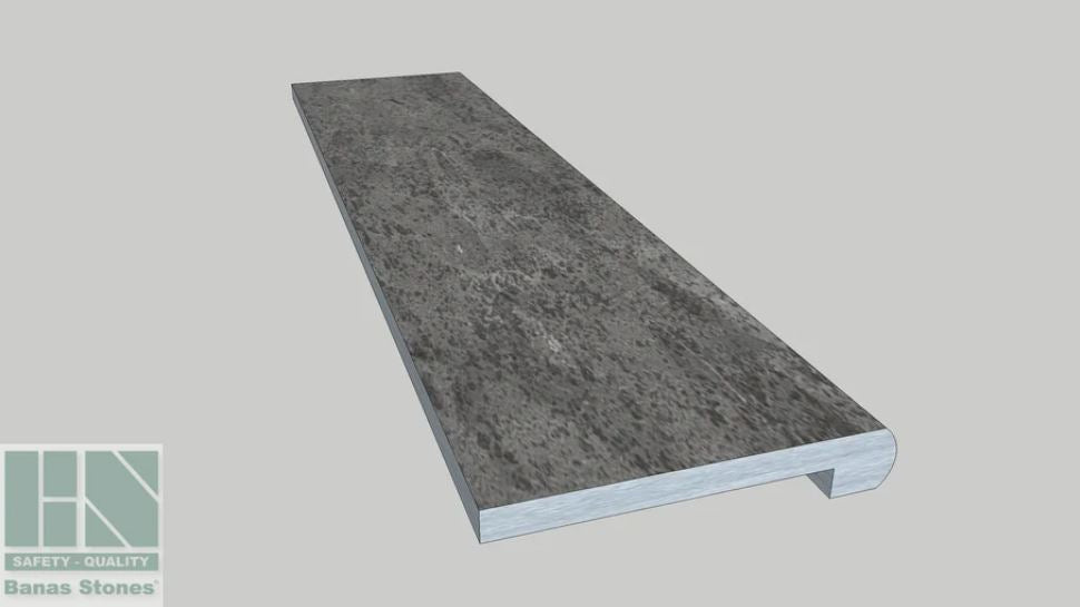 Banas Stones® Bullnose Rebated Coping - Silver Grey