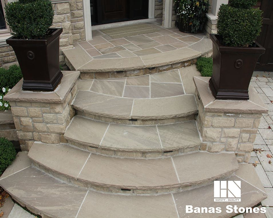 Banas Stones® Rockfaced Coping - Brown
