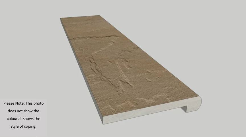 Banas Stones® Bullnose Rebated Coping - Imperial Black