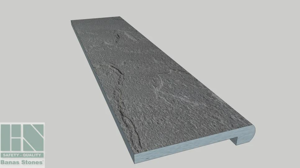 Banas Stones® Bullnose Rebated Coping - Dove Grey