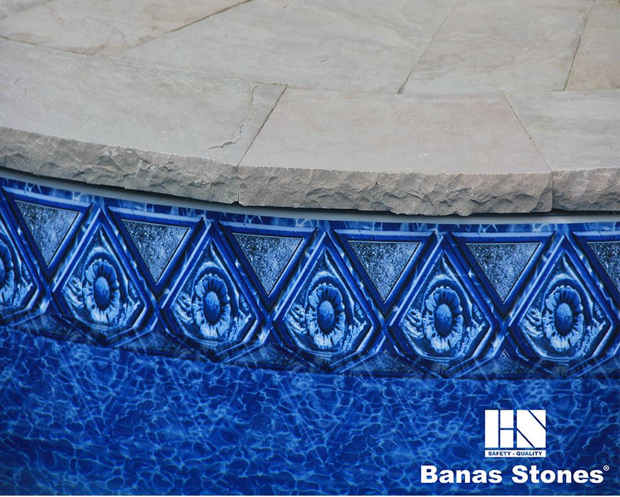 Banas Stones® Rockfaced Coping - Flint
