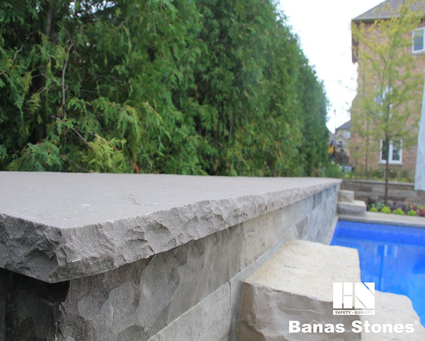 Banas Stones® Rockfaced Coping - Flint