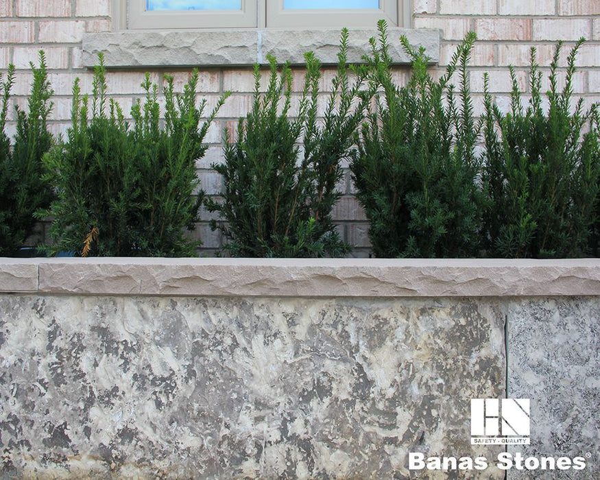 Banas Stones® Rockfaced Coping - Flint