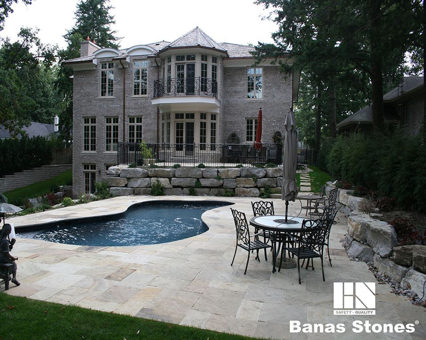 Banas Stones® Straight Edge Coping - Fossil