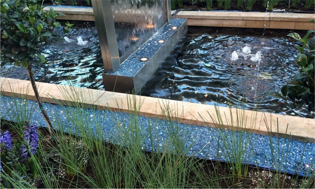 Stone Decorative® Reflective Crushed Glass Aqua Blue