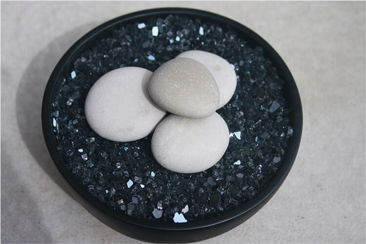 Stone Decorative® Reflective Crushed Glass Black