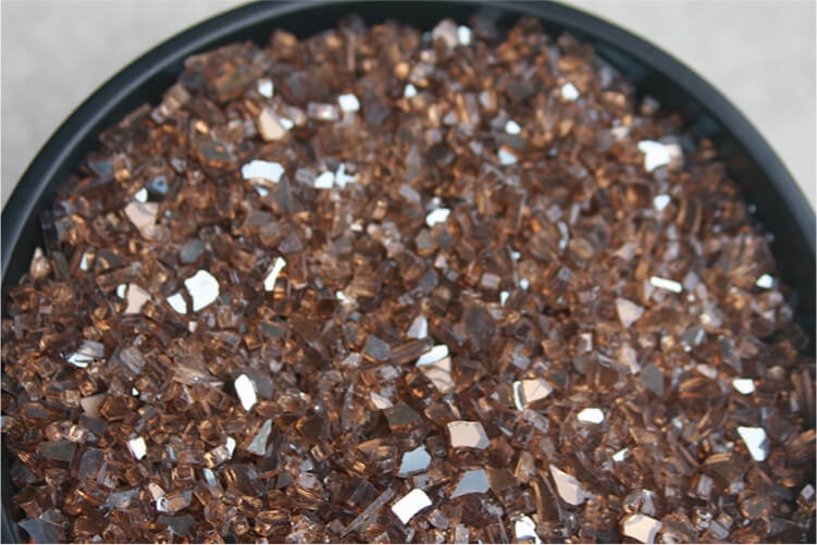 Stone Decorative® Reflective Crushed Glass Copper