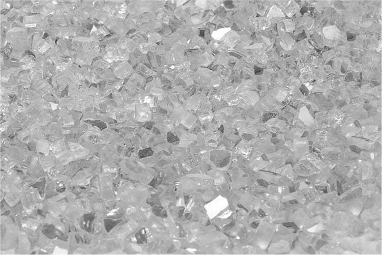 Stone Decorative® Reflective Crushed Glass White