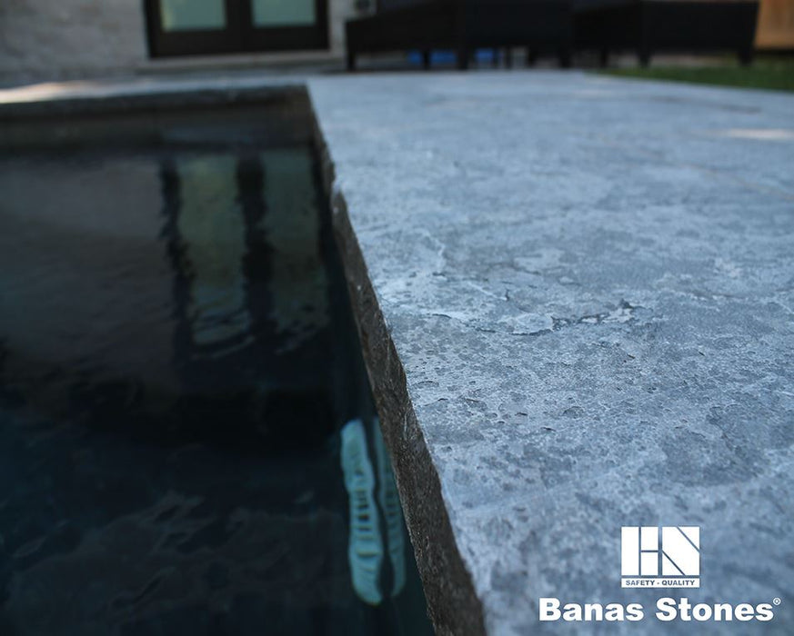 Banas Stones® Rockfaced Coping - Silver Grey