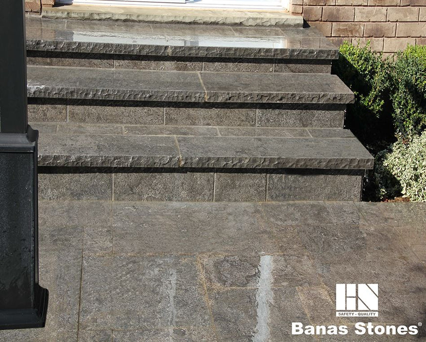 Banas Stones® Rockfaced Coping - Silver Grey