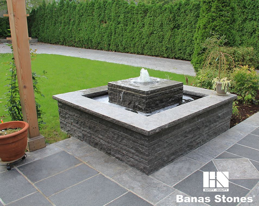 Banas Stones® Rockfaced Coping - Silver Grey