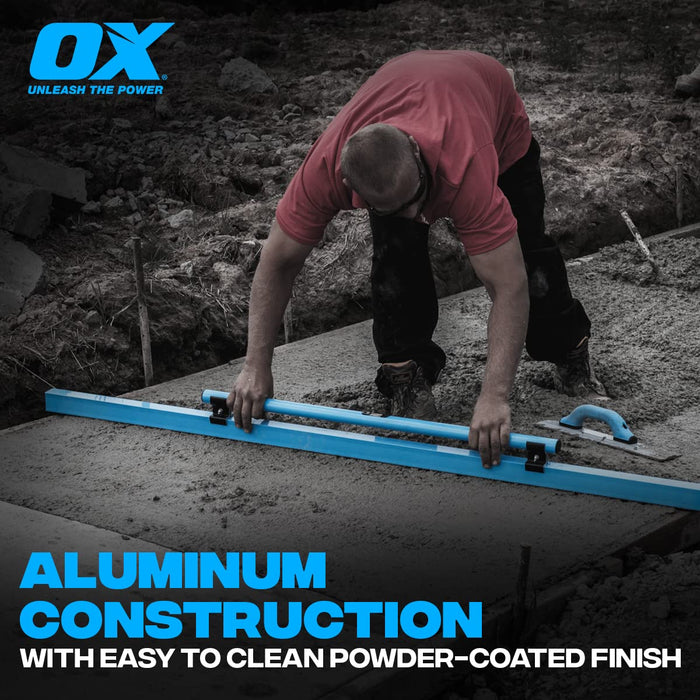 Ox® Pro Series Concrete Screed with Leveling Vial