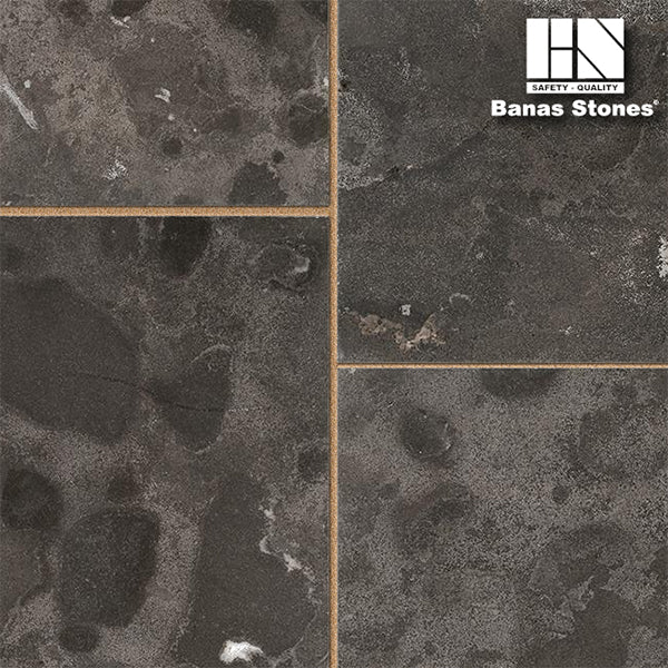 Banas Stones® Square Cut Flagstone - Antique Black