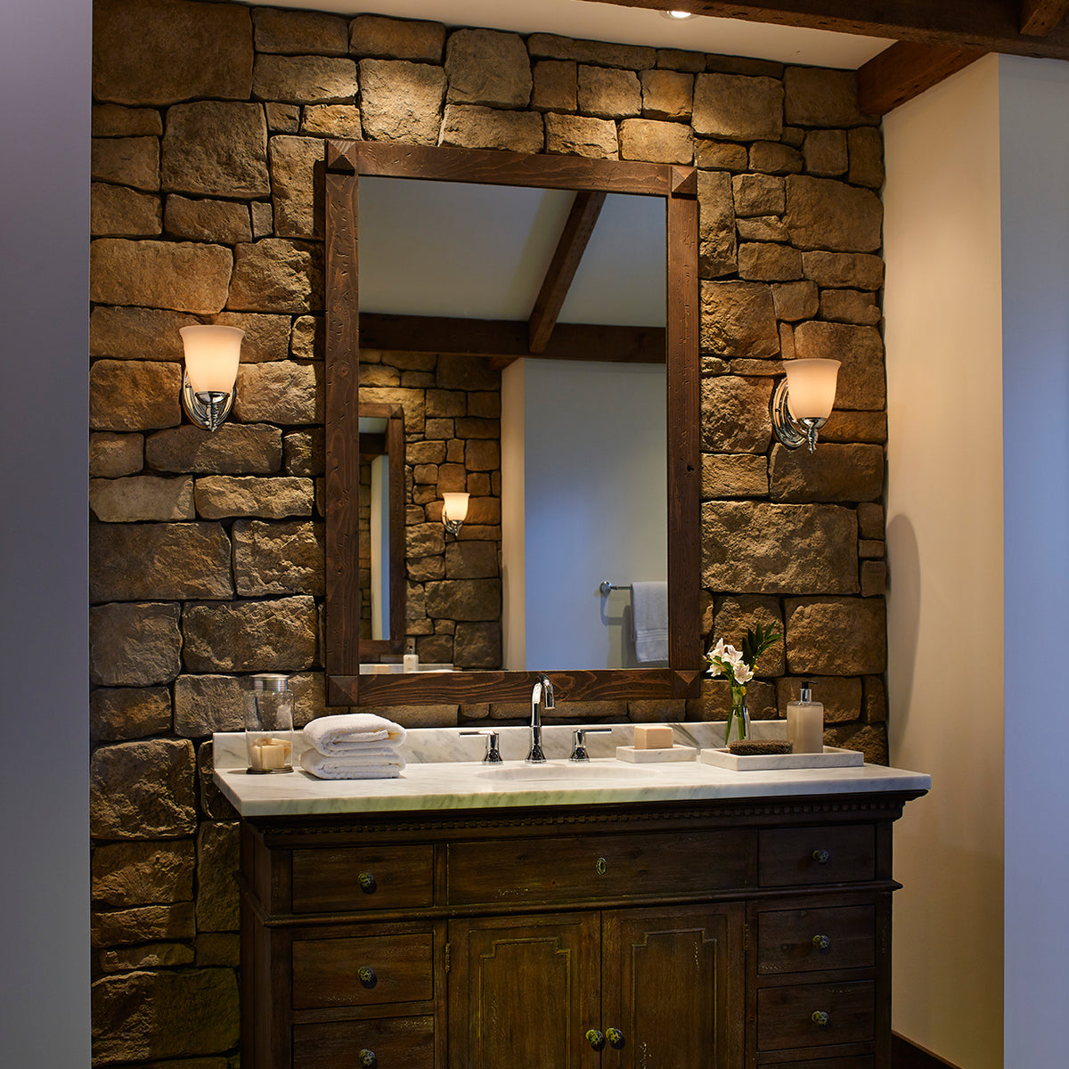 Rough cut stone top
