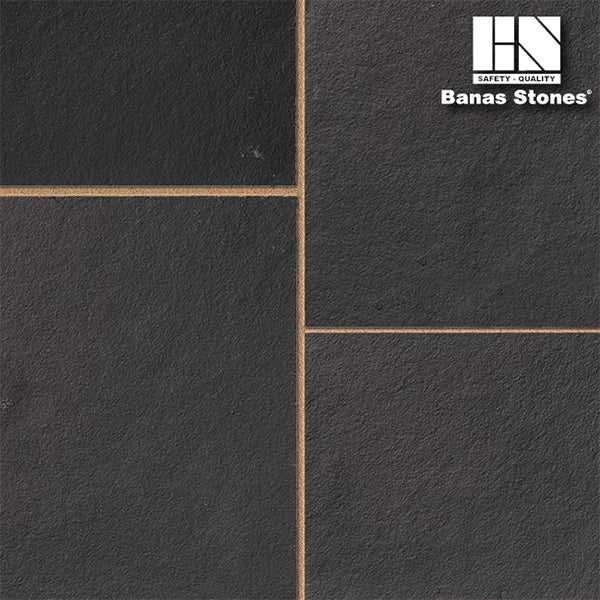 Banas Stones® Square Cut Flagstone - Kota Black