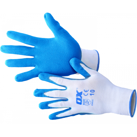 Ox® Safety Polyester Lined Nitrile Glove - 5 Pack