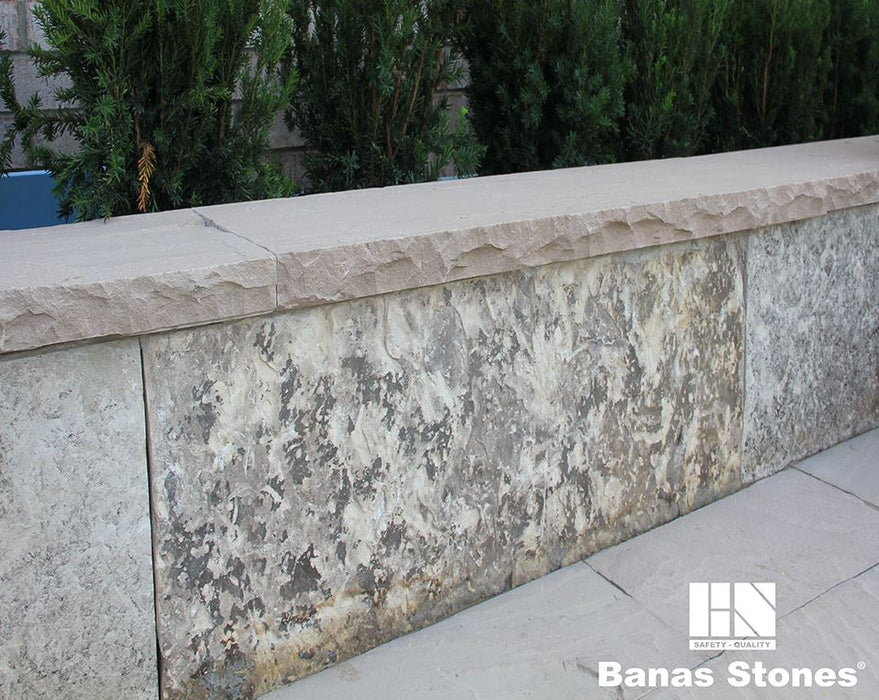 Banas Stones® Rockfaced Coping - Flint