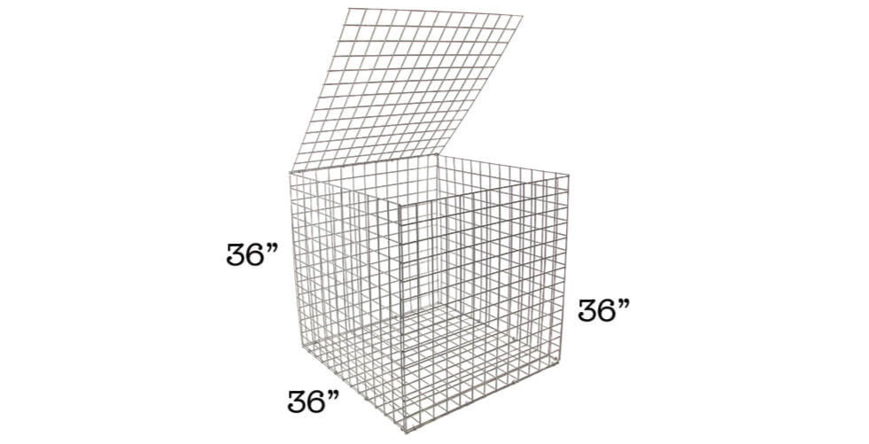 Stone Decorative® Galfan Fence Gabion - Large Cube