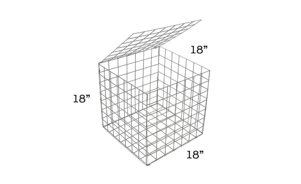 Stone Decorative® Galfan Fence Gabion - Small Cube