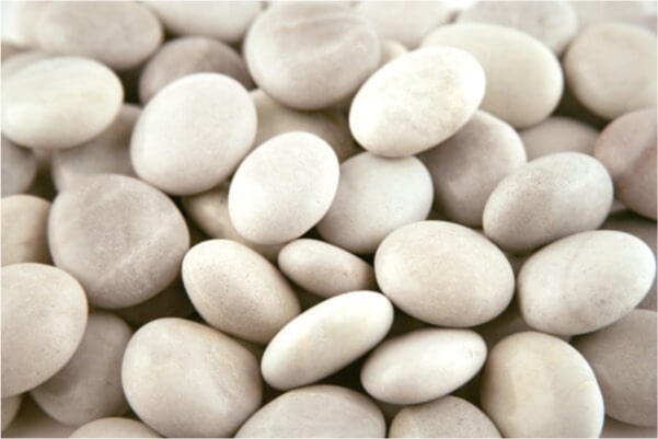 Stone Decorative® Highly Polished Off-White Fire Stones