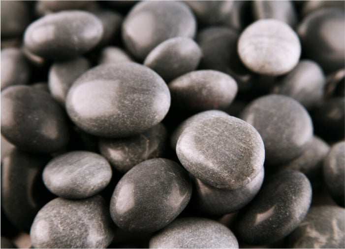 Stone Decorative® Highly Polished Slate-Black Fire Stones