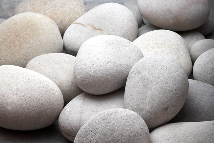Stone Decorative® Off-White/Light Grey Fire Stones