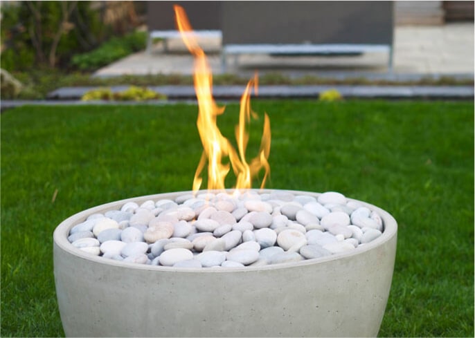 Stone Decorative® Off-White/Light Grey Fire Stones