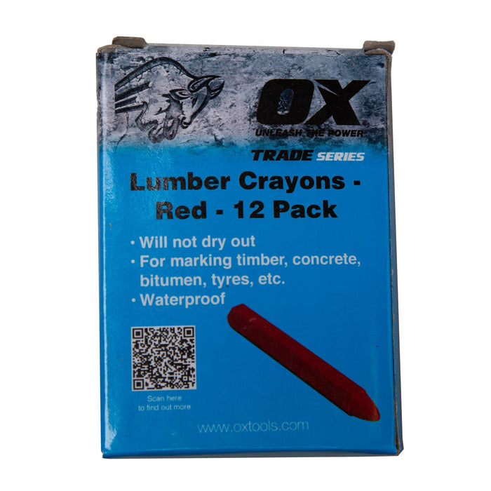 Ox® Trade Lumber Crayons - Red